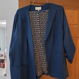 Skies Are Blue Navy Women's Blazer